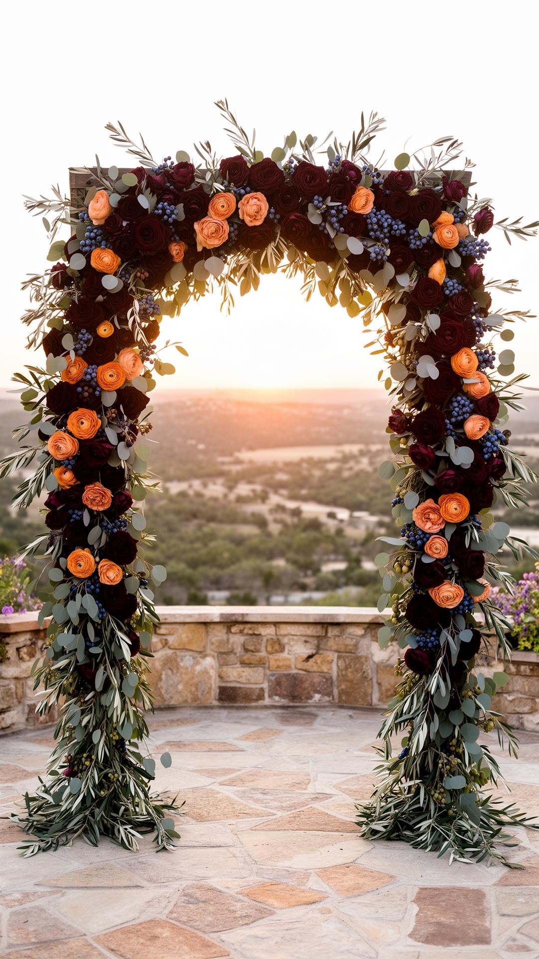 Floral ceremony arch