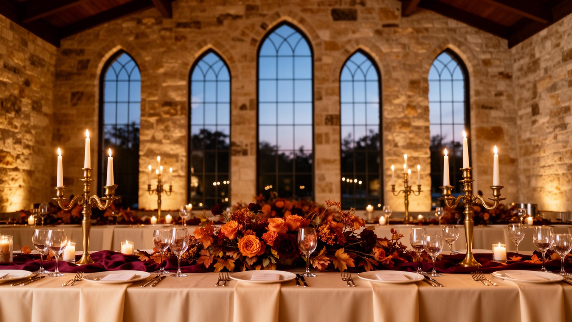 Reception hall with arched windows